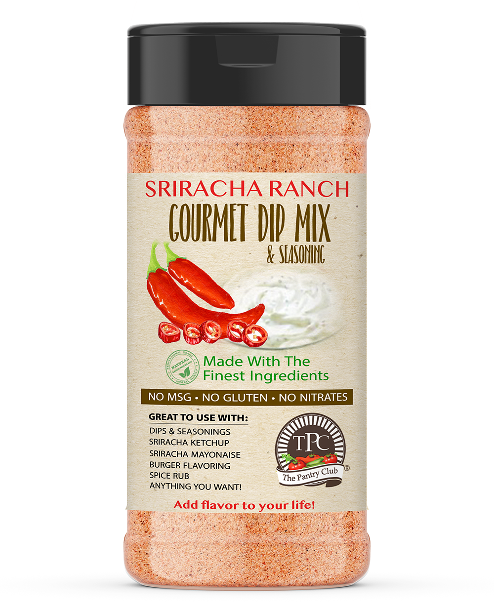Sriracha Ranch - Gourmet Dip Mix (10.8oz BULK JAR)